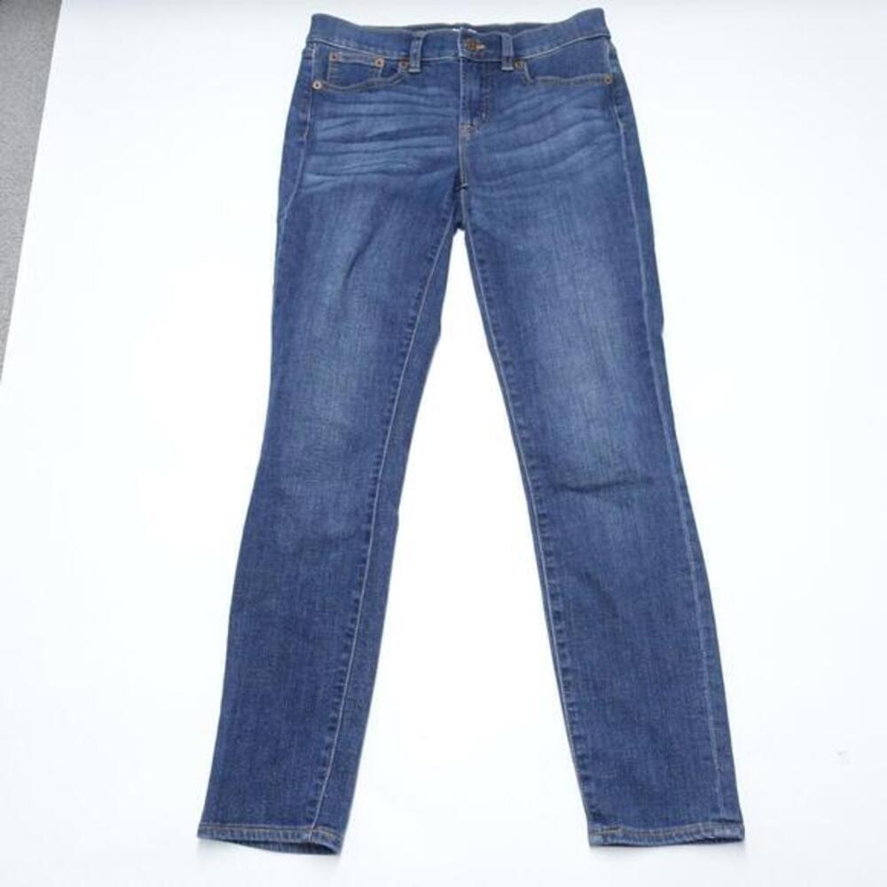 J.Crew Jeans Women's 26 X 28 Blue‎ Stretch Denim 5-Pockets Medium Wash Skinny